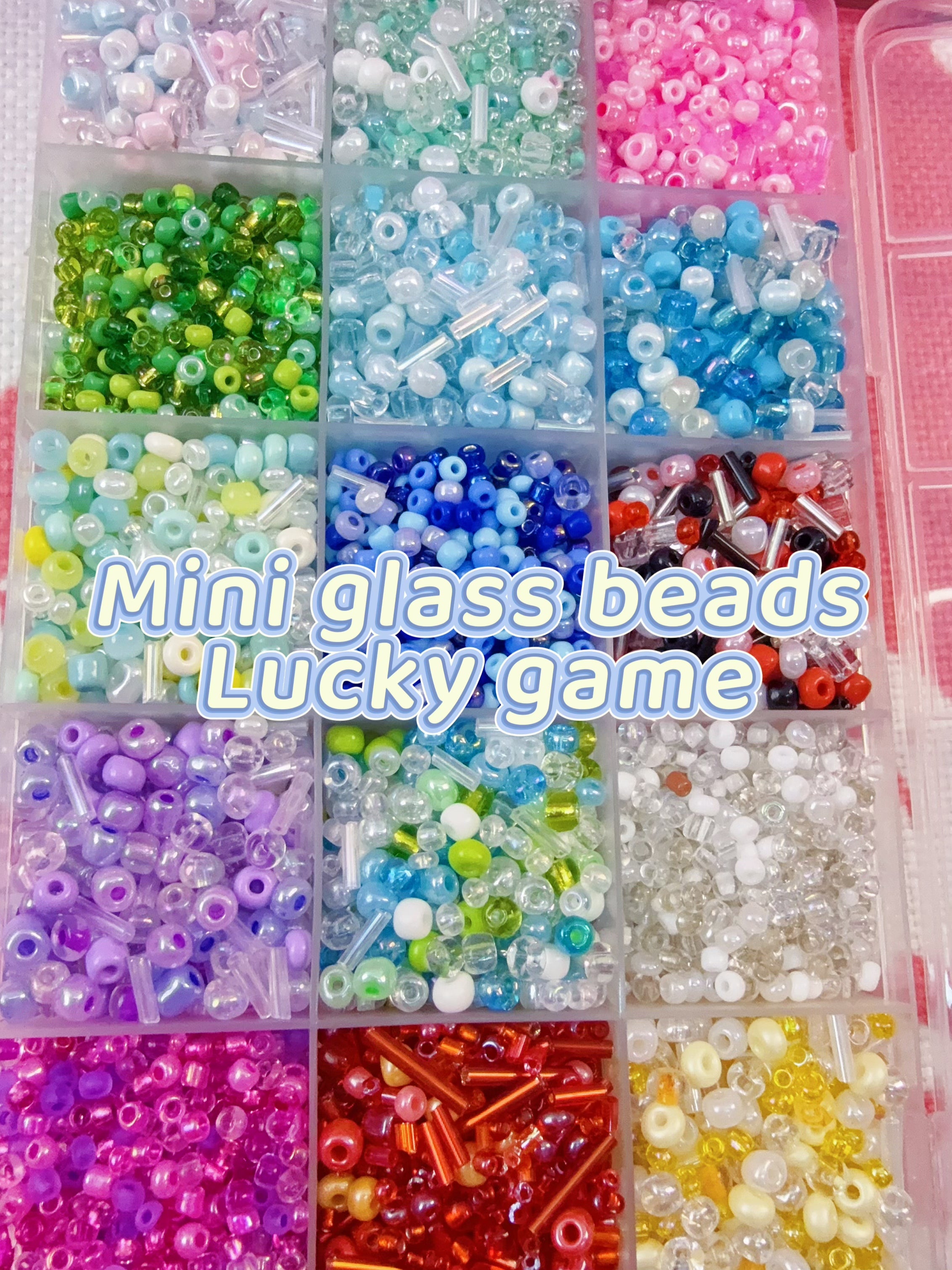 Lucky game-mini glass beads (for spacer beads ,jewelry, necklaces, bracelets)