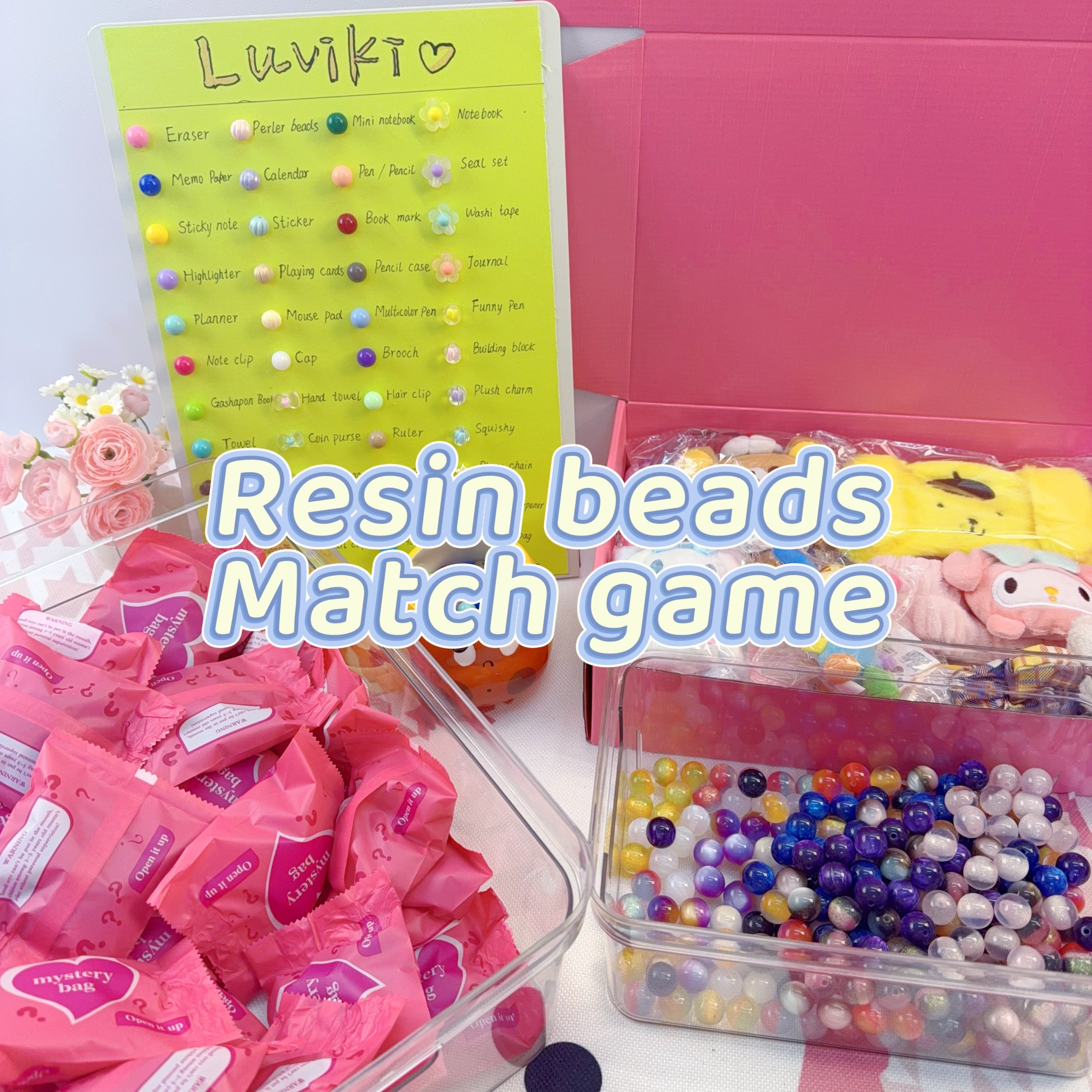 Resin beads blind bag match game